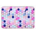 Cute Pastle Hexagon Pattern  Easy Maintenance Bath Mat