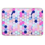 Cute Pastle Hexagon Pattern  Easy Maintenance Bath Mat