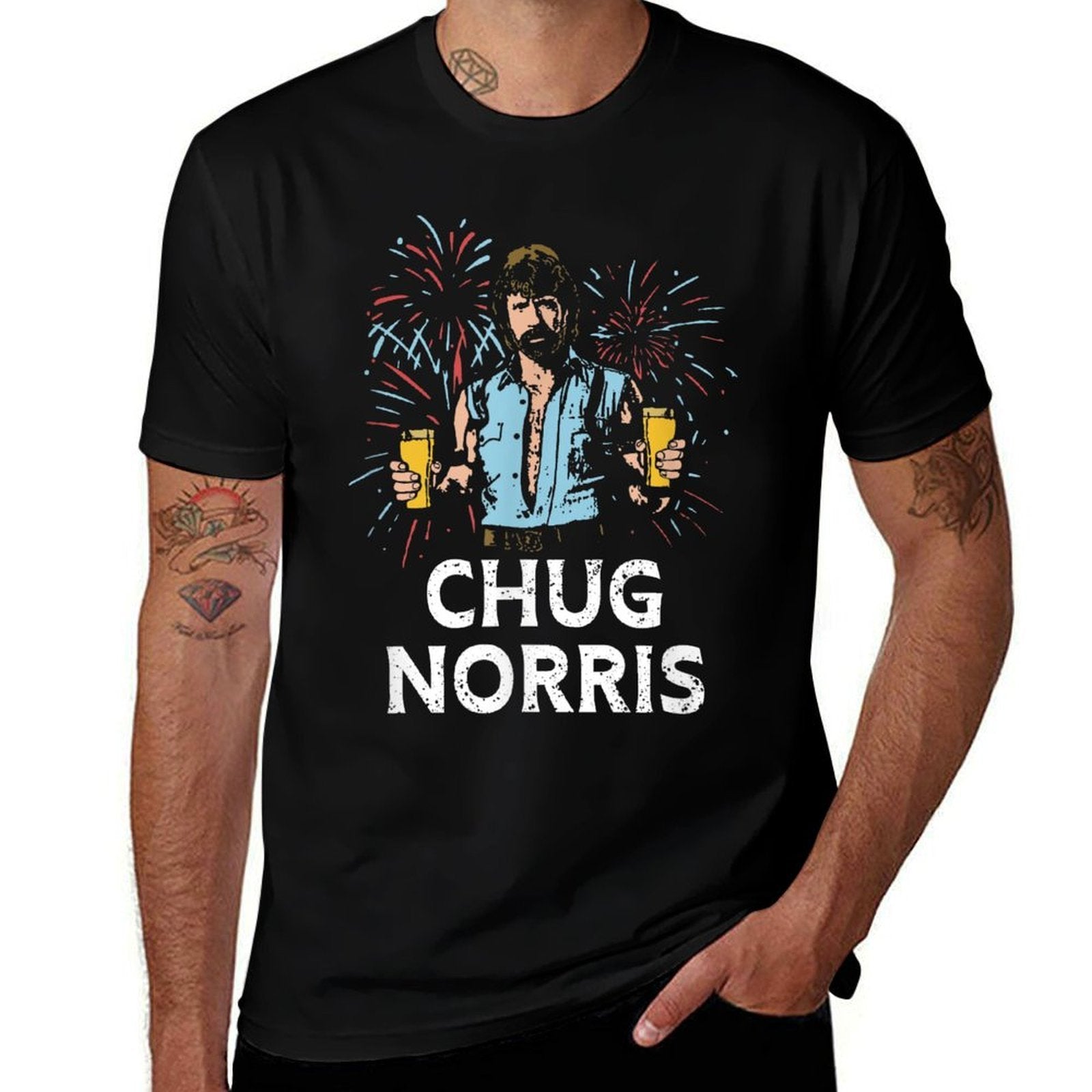 Funny 4th of July Chug Norris Unisex for Men, Women  Vintage-inspired T-Shirt