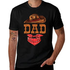 Dad Western Birthday Cowboy Cowgirl Family Matching  Relaxed-fit T-Shirt