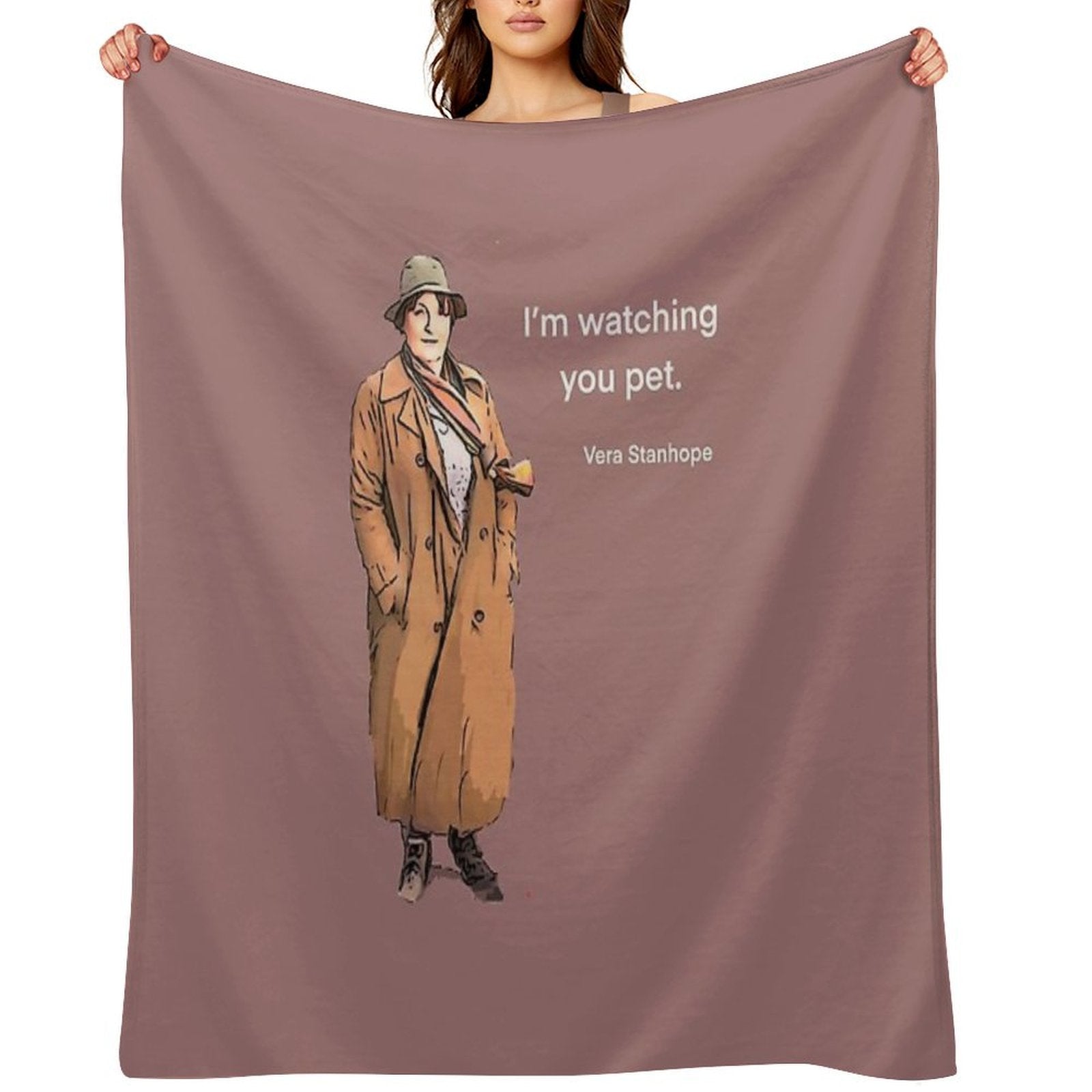 DCI Vera Stanhope I'm Watching You Pet. Plush Throw Blanket