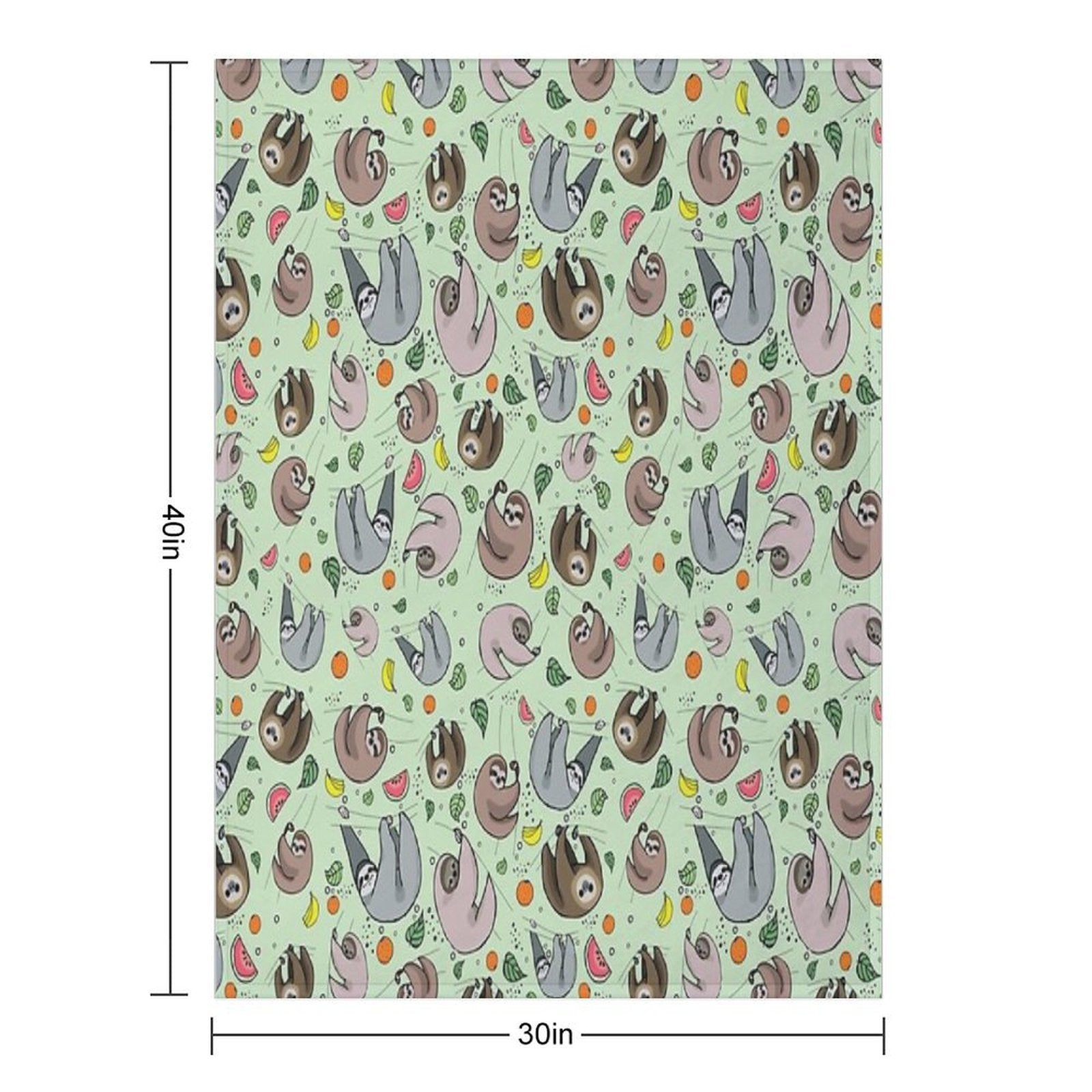 Sloths Easy Care Throw Blanket