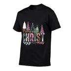 Merry Christ Mas Christmas Christian Faith Jesus Cross  High-quality Stitching T-Shirt