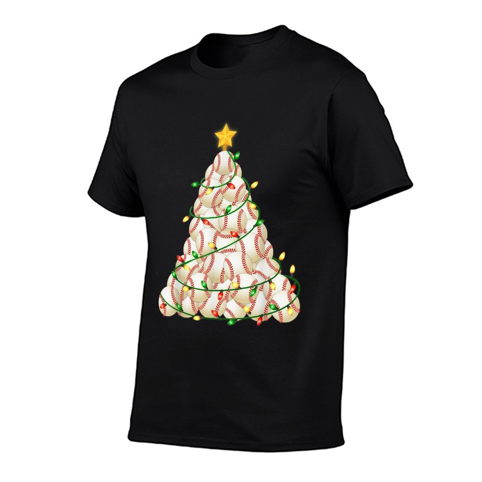 Baseball Christmas Tree Xmas Pajamas Player Coach Men Women  Classic T-Shirt
