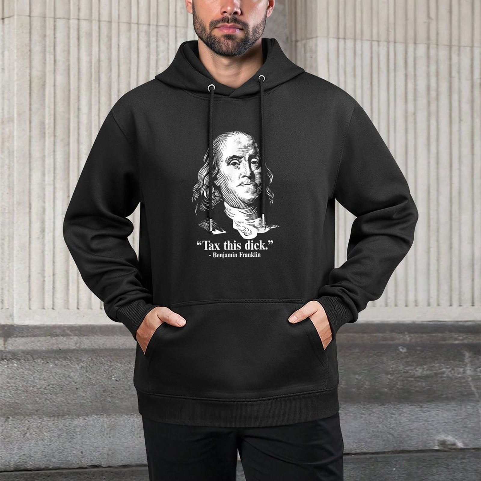 Benjamin Franklin Liberty Tax This Dick Republican Quotes Pilling-Resistant Hoodie