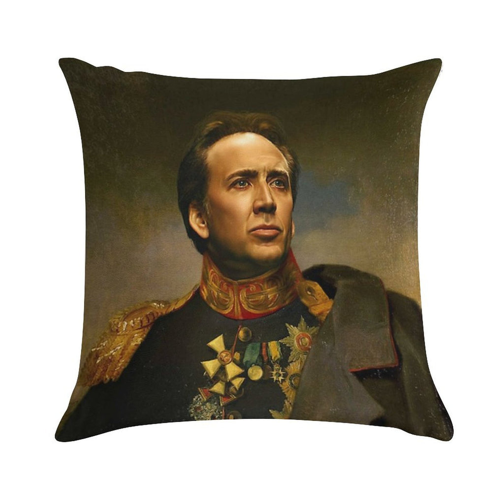 Nicolas Cage Soft Short Plush Fabric Throw Pillow