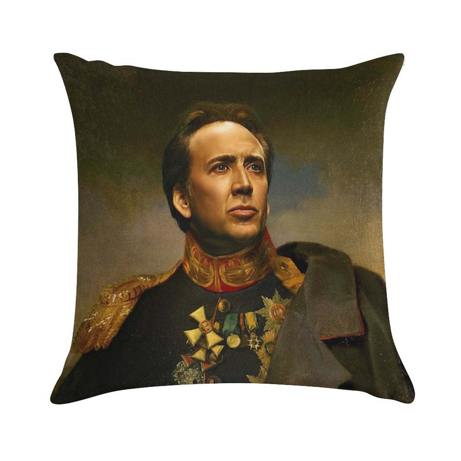 Nicolas Cage Soft Short Plush Fabric Throw Pillow