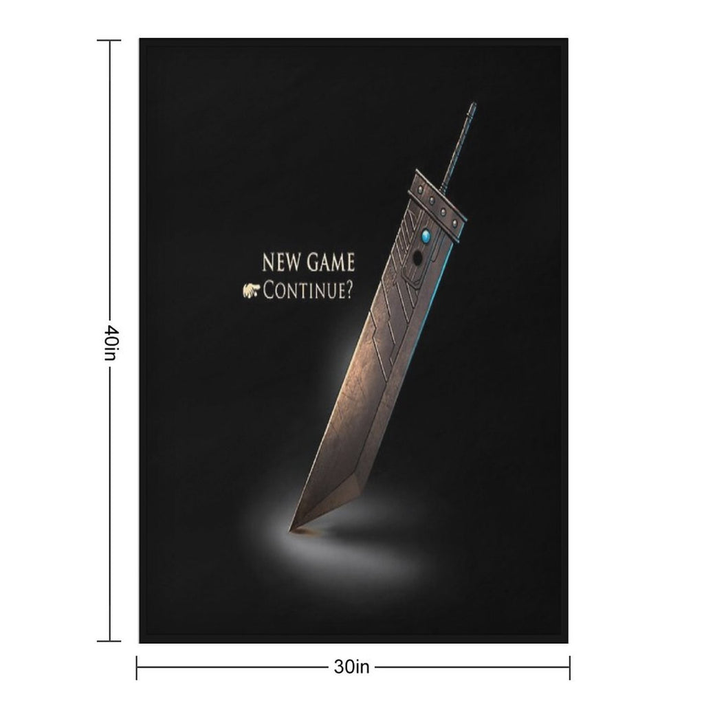 Cloud Strife Sword  Final Fantasy VII New Game  Sephiroth  Retro Gamer Multi-functional Throw Blanket