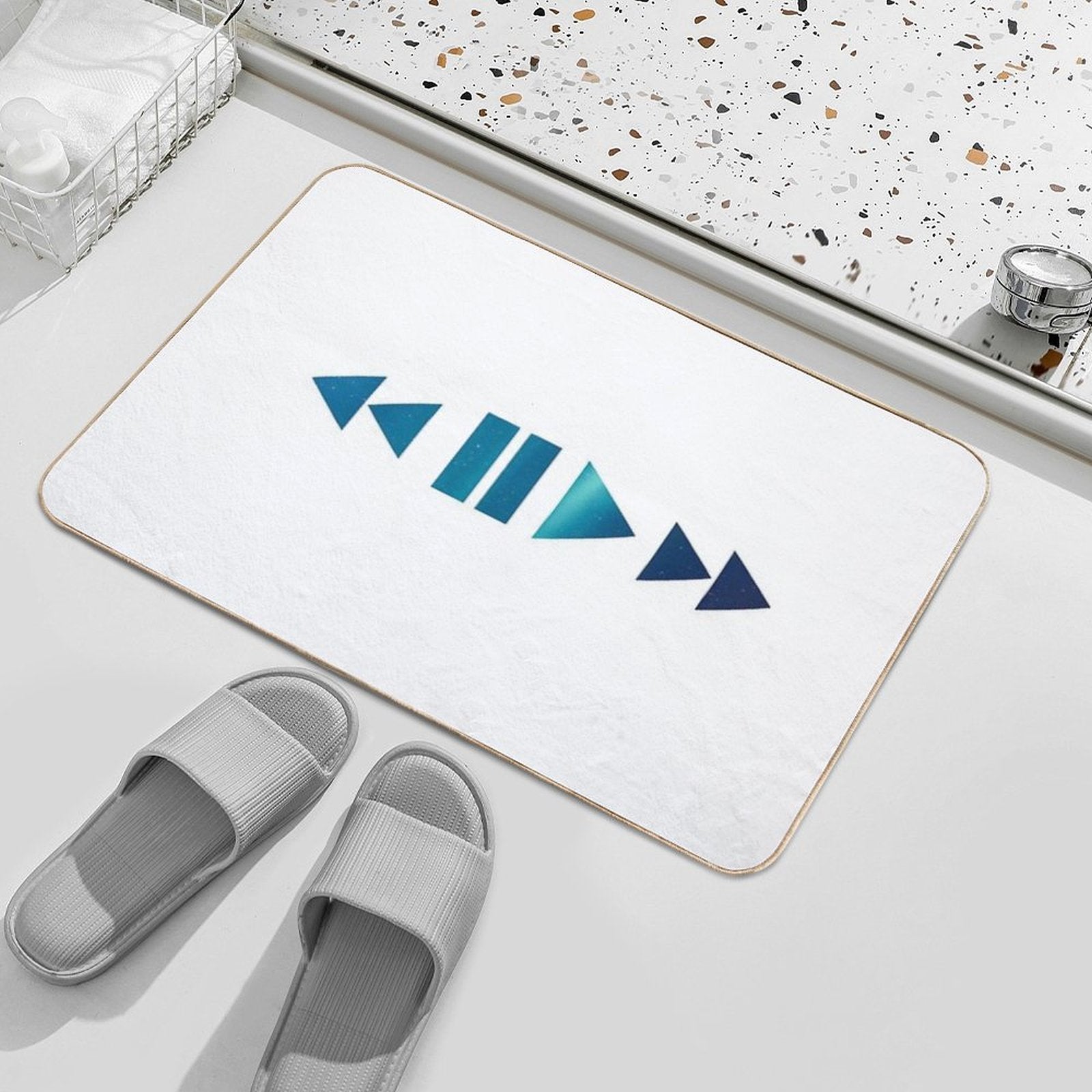 Space Stars Galaxy Aurora Night Music Play Button  Odorless Bath Mat