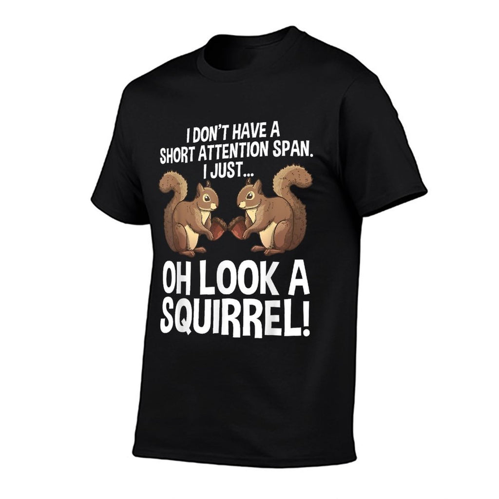 Funny ADHD Squirrel Design For Men Women Chipmunk Pet Lovers  Fade-proof Color T-Shirt