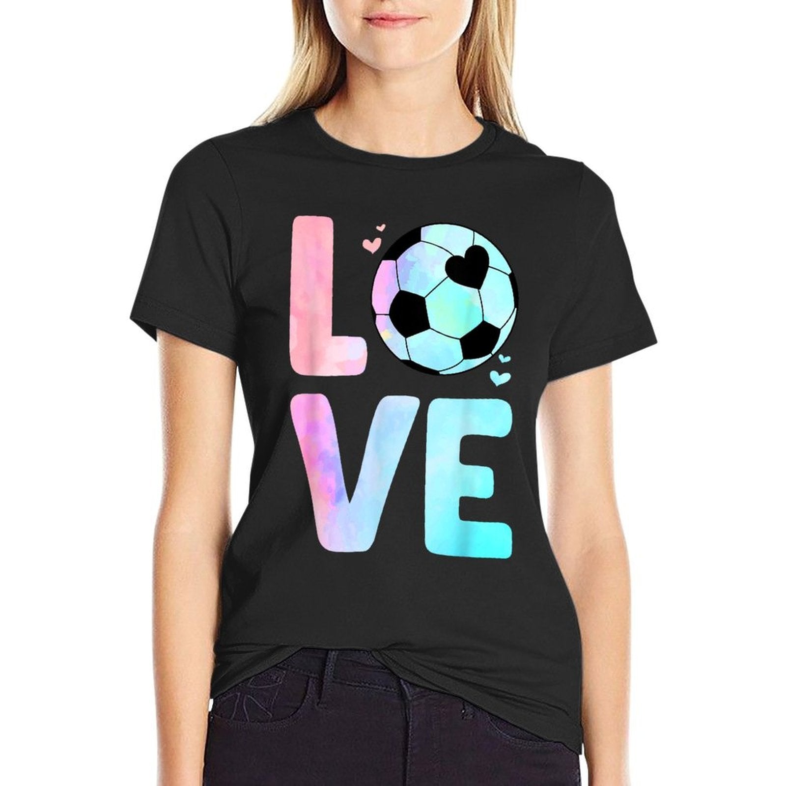 Cool Soccer Art For Women Girls Toddler Themed Soccer Player  Relaxed-fit T-Shirt