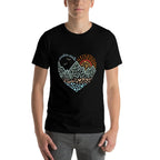 Adventure Awaits Heart  Heathered Texture T-Shirt