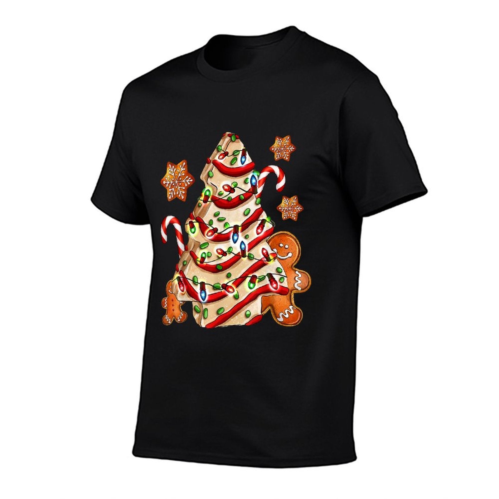Christmas Tree Cakes Debbie And Gingerbread Cookies Pajamas  Trendy Pattern T-Shirt
