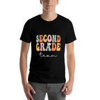 Second Grade Team Retro Groovy Vintage First Day Of School  Stretchy T-Shirt
