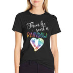 Funny Baby Pregnancy Announcement Rainbow Gift Mom To Be  Summer-ready Fabric T-Shirt