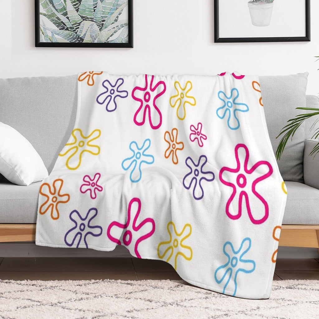 Spongebob Flowers Compact Throw Blanket