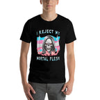I Reject My Mortal Flesh Funny Transgender LGBT Trans Pride  Oversized Silhouette T-Shirt
