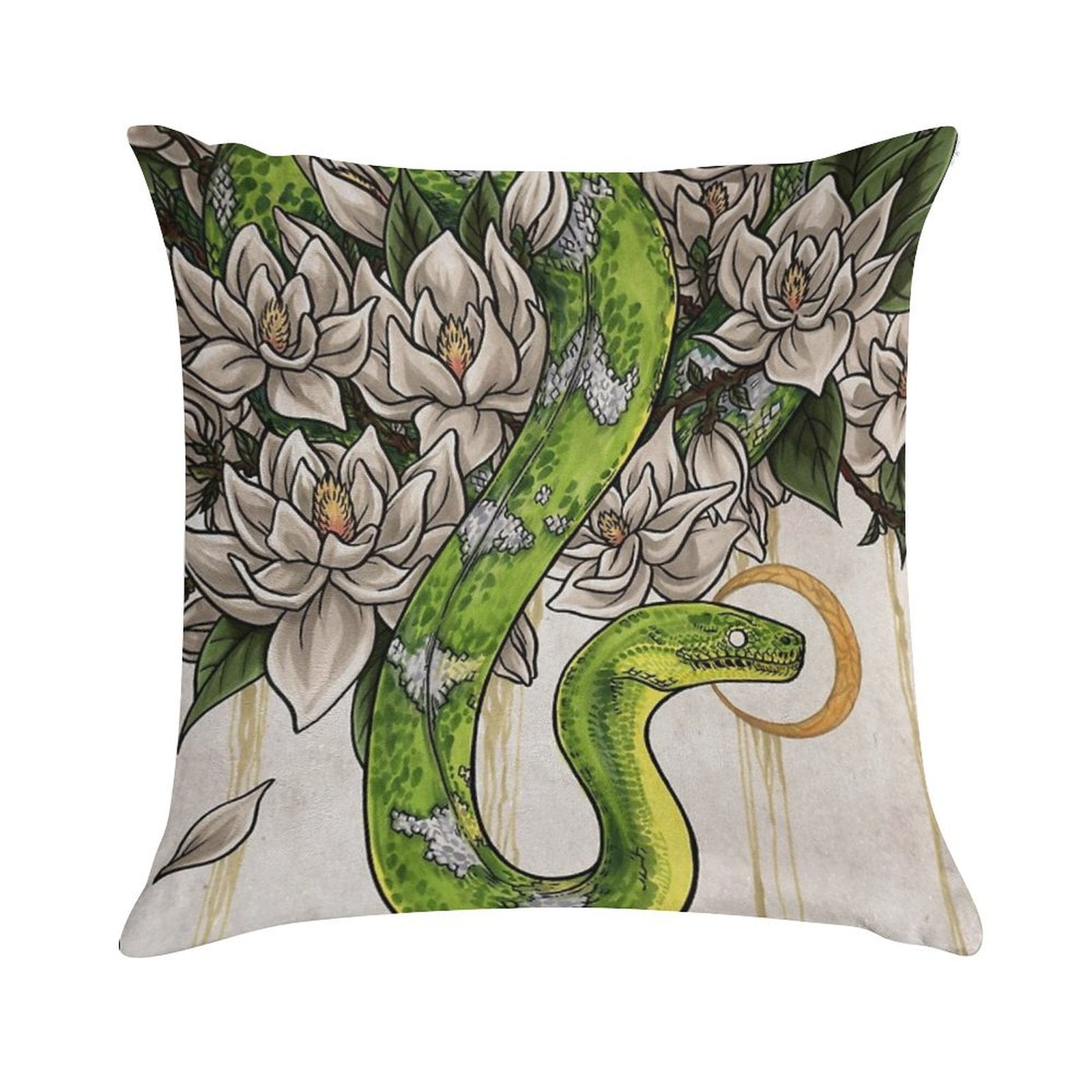 Snake Soft Shrink-Resistant Throw Pillow