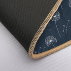 Floral Pattern of Dandelions  Odorless Bath Mat