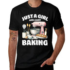 Just A Girl Who Loves Baking, Baking Lover  Rolled Sleeves T-Shirt