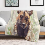 African Wild Dog Premium Throw Blanket