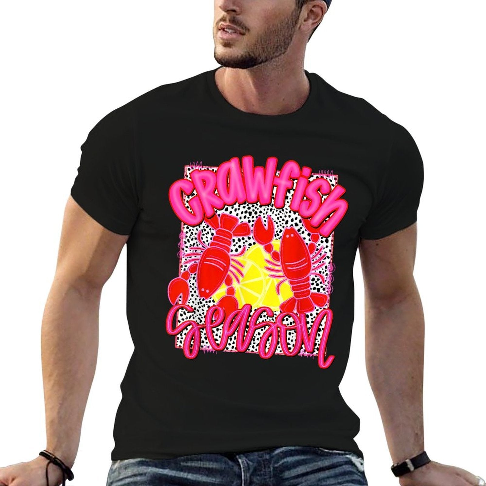 Crawfish Season Funny For Men Women Kids  Polyester Blend T-Shirt