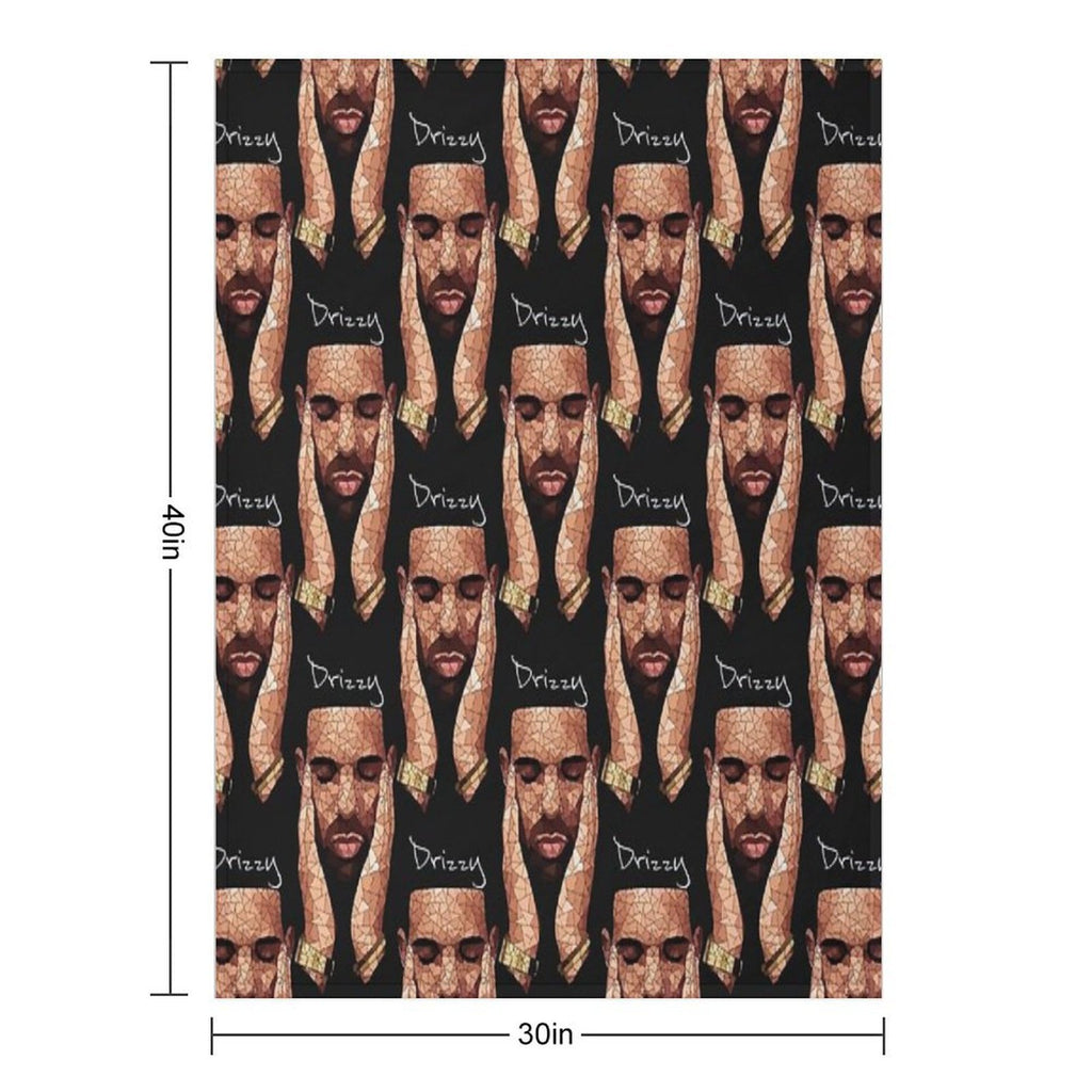 Drke Drizzy Rapper Moasiac Machine-washable Throw Blanket