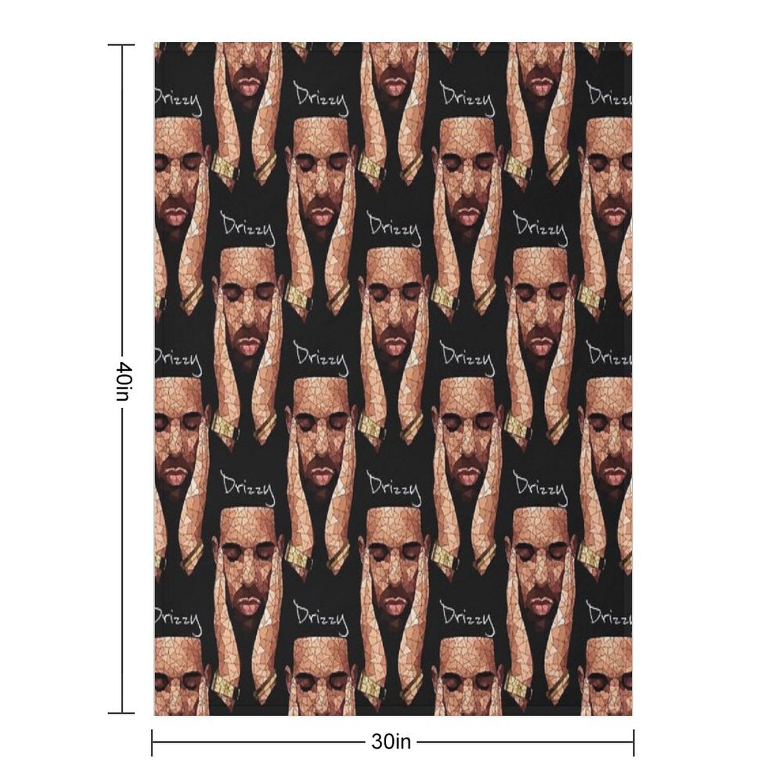 Drke Drizzy Rapper Moasiac Machine-washable Throw Blanket