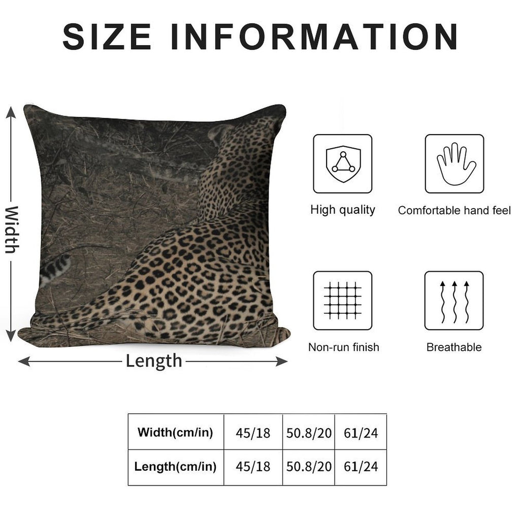 Leopard Print Soft Skin-Friendly Throw Pillow