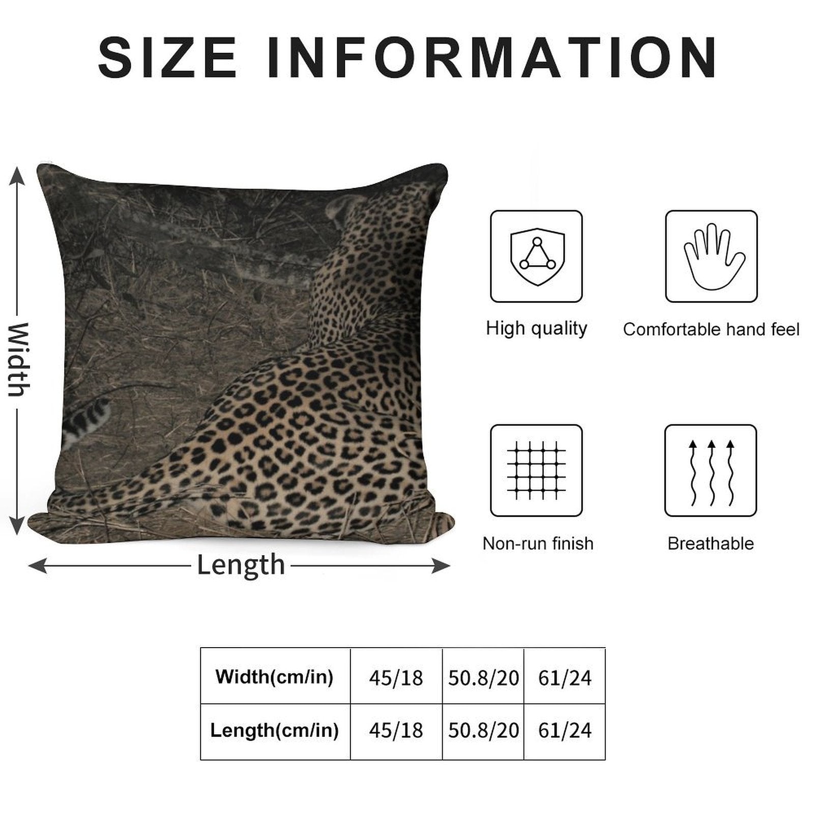 Leopard Print Soft Skin-Friendly Throw Pillow