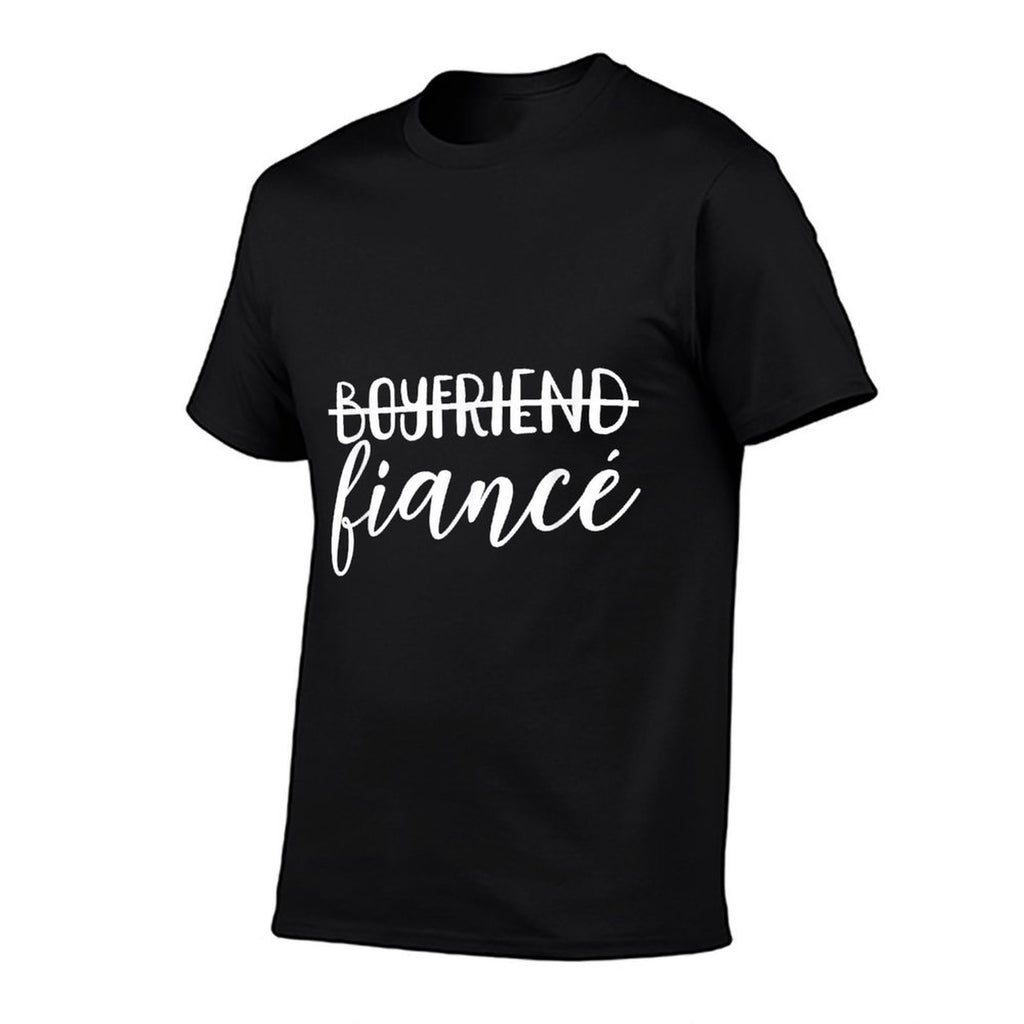 Boyfriend Fiancé, Engagement, Engaged, Couple Matching  Relaxed-fit T-Shirt