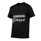 Boyfriend Fiancé, Engagement, Engaged, Couple Matching  Relaxed-fit T-Shirt
