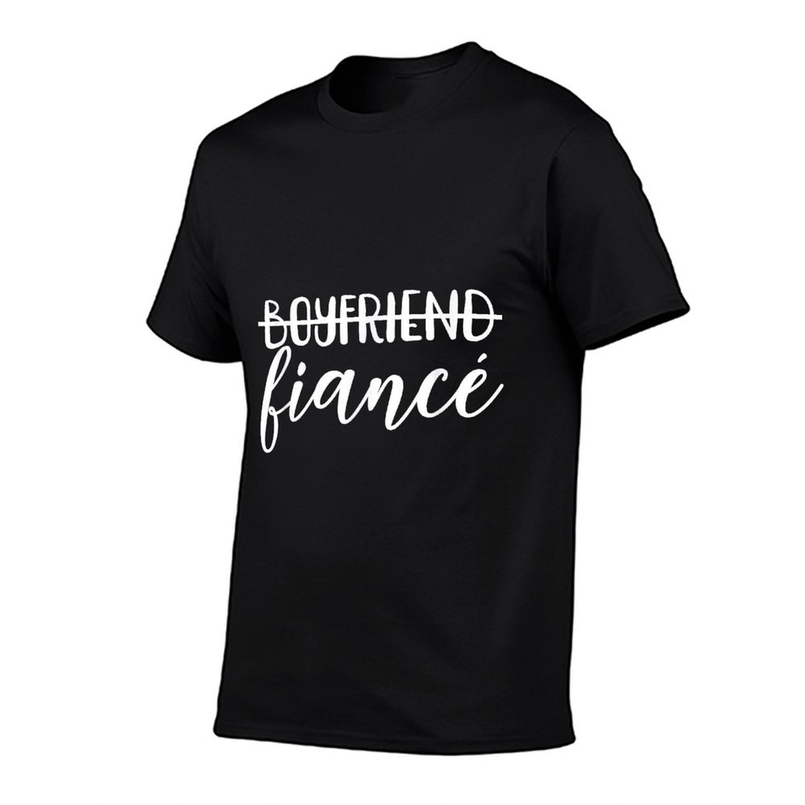 Boyfriend Fiancé, Engagement, Engaged, Couple Matching  Relaxed-fit T-Shirt