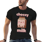 Choccy Milk Drink Chocolate Japanese Kawaii Cute Funny Meme  Tagless Design T-Shirt