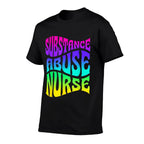 Substance Abuse Nurse Addiction Recovery Nursing  Oversized Silhouette T-Shirt
