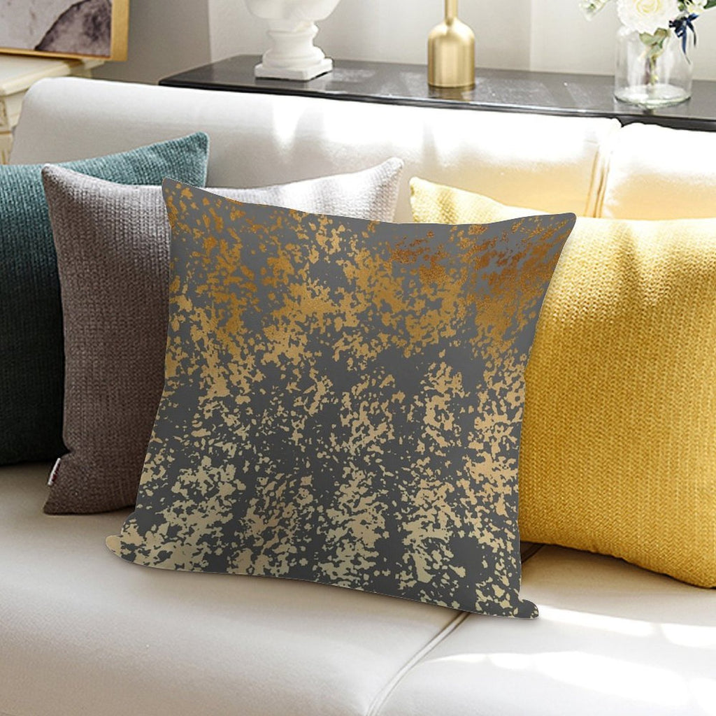 Modern Gold Look Soft Style Accent Throw Pillow