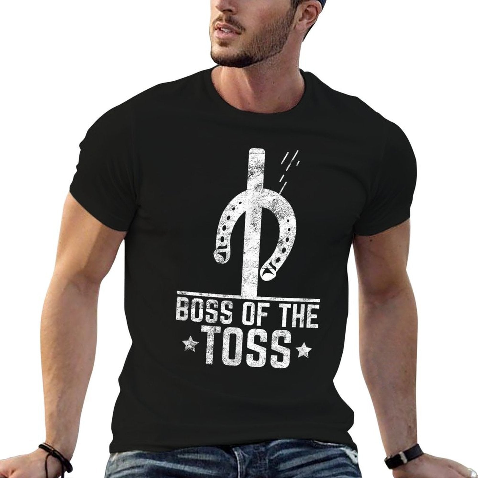 Boss Of The Toss Horseshoe Pitching Horseshoes Throwing  Eco-friendly Material T-Shirt