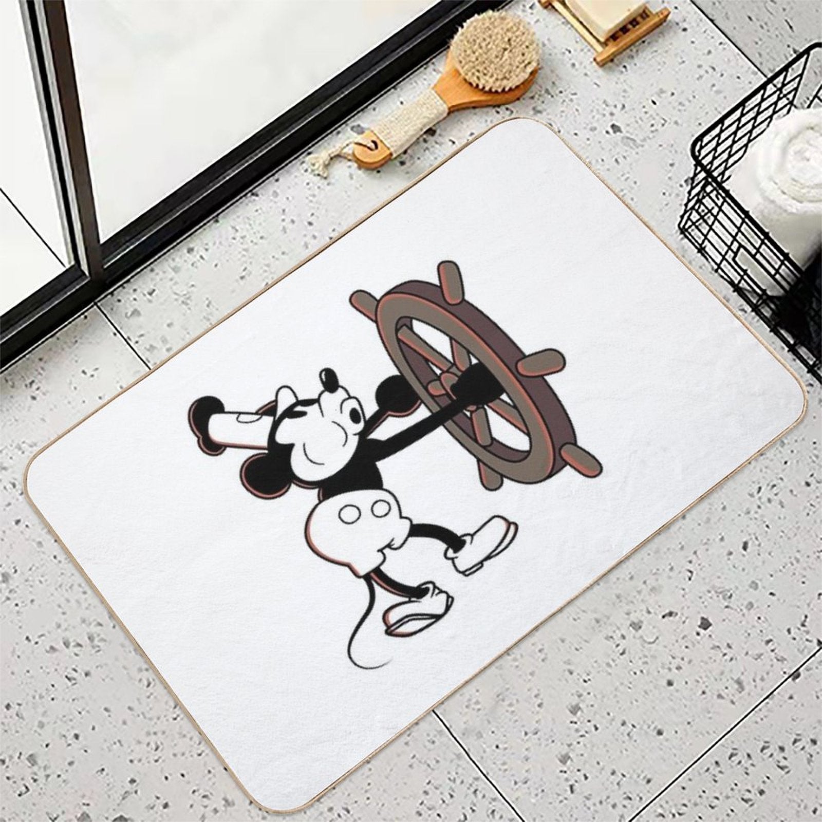 Steamboat Willie Steamboat Mickey, Mickey Mouse  Slip-Resistant Bath Mat