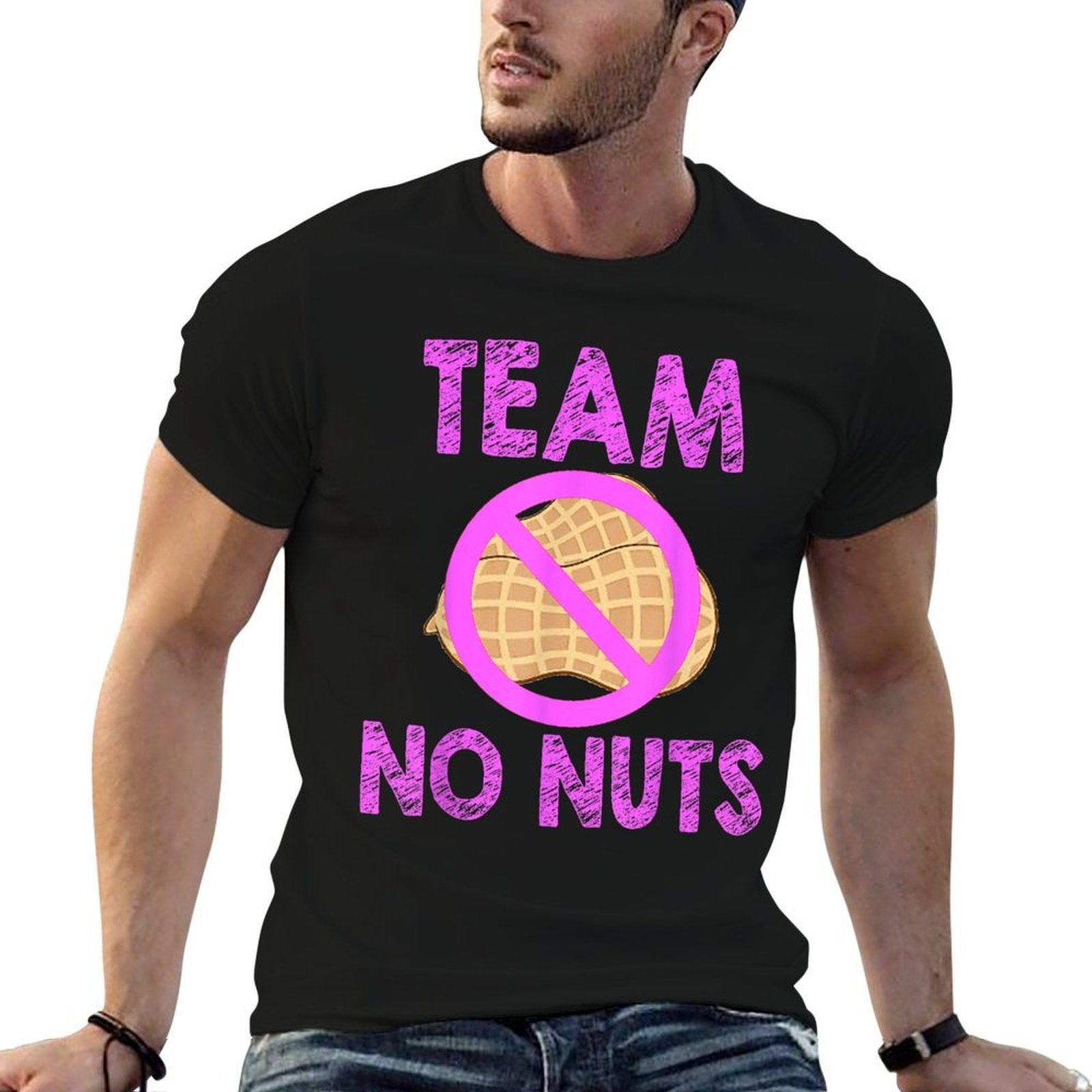 Team No Nuts Funny Team Girl Gender Reveal Tshirt  Relaxed-fit T-Shirt