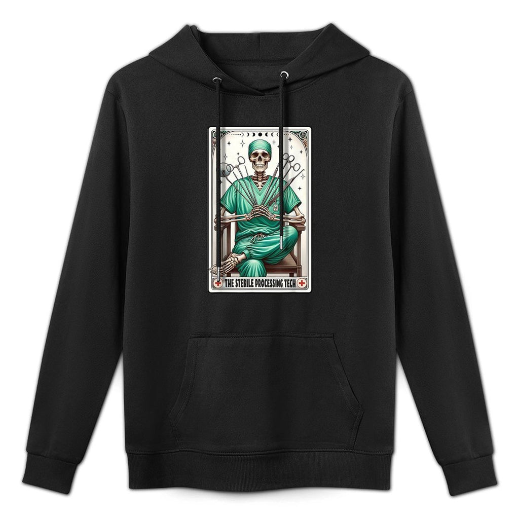 The Sterile Processing Tech Tarot Card Skeleton SPD Tech Casual Wear Hoodie