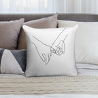 Pinky Swear - Line Art Soft High-Density Material Throw Pillow