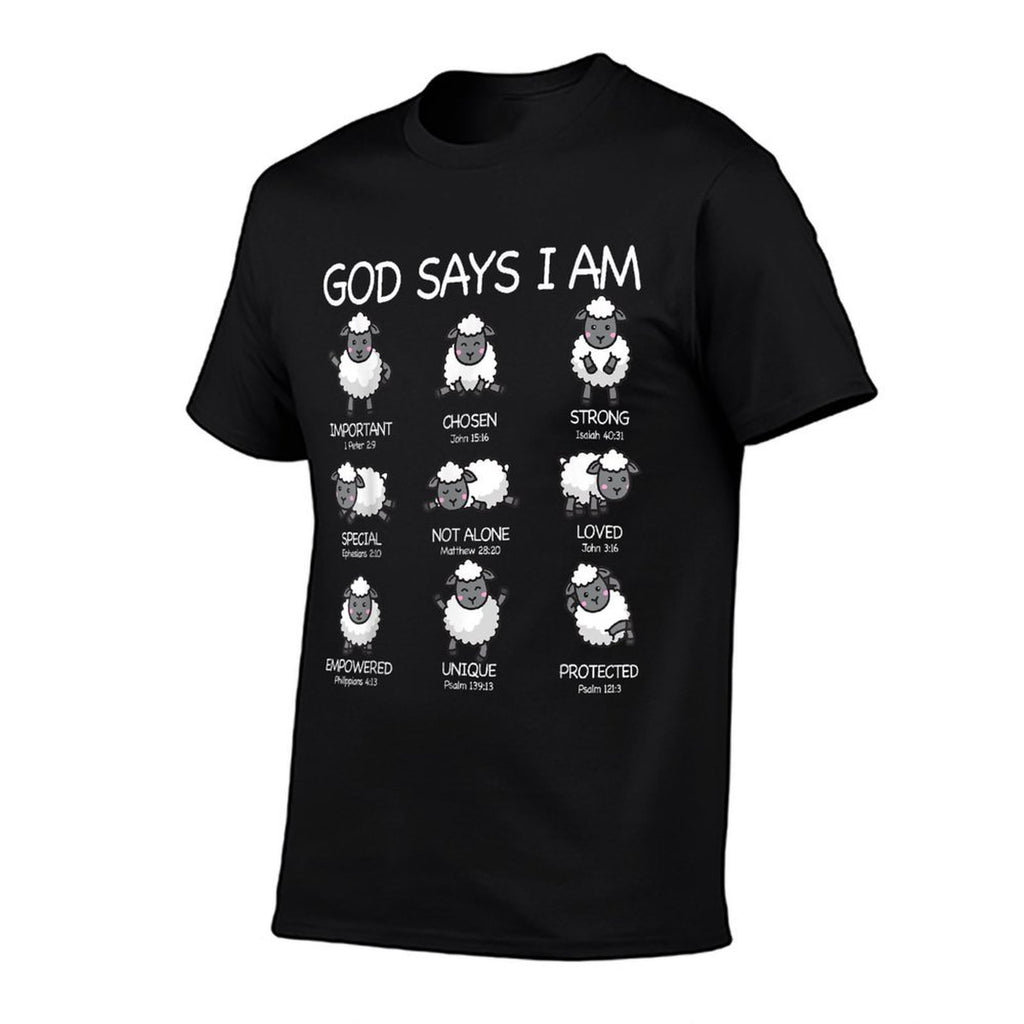 God Says I Am Cute Sheep Bible Verse Kids Toddler Girls  Classic T-Shirt