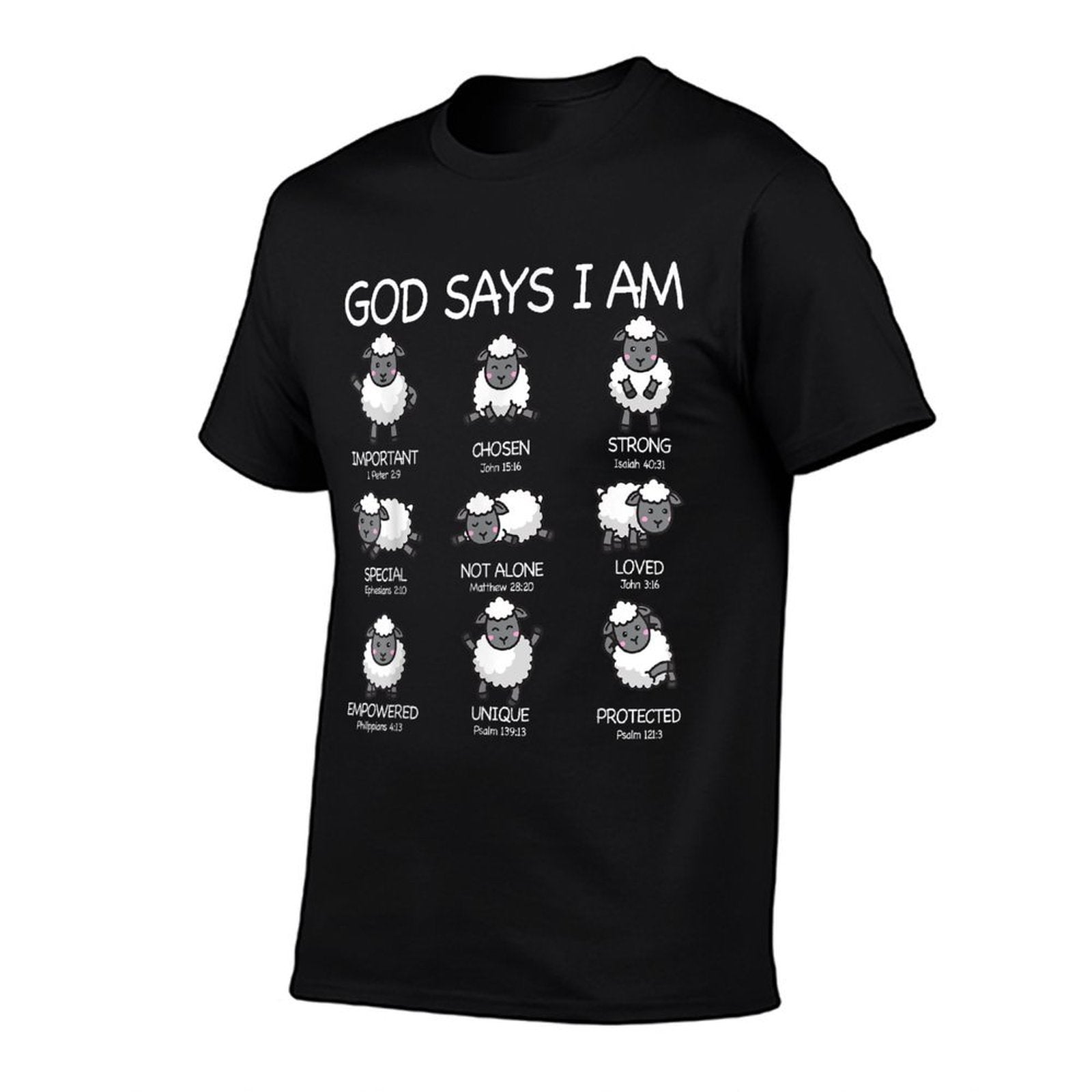 God Says I Am Cute Sheep Bible Verse Kids Toddler Girls  Classic T-Shirt