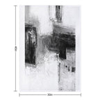 Black White Abstract Sustainable Throw Blanket