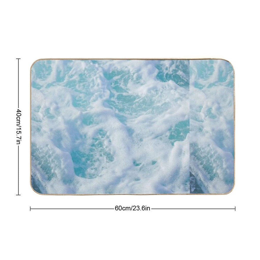 Ocean Waves  Odorless Bath Mat