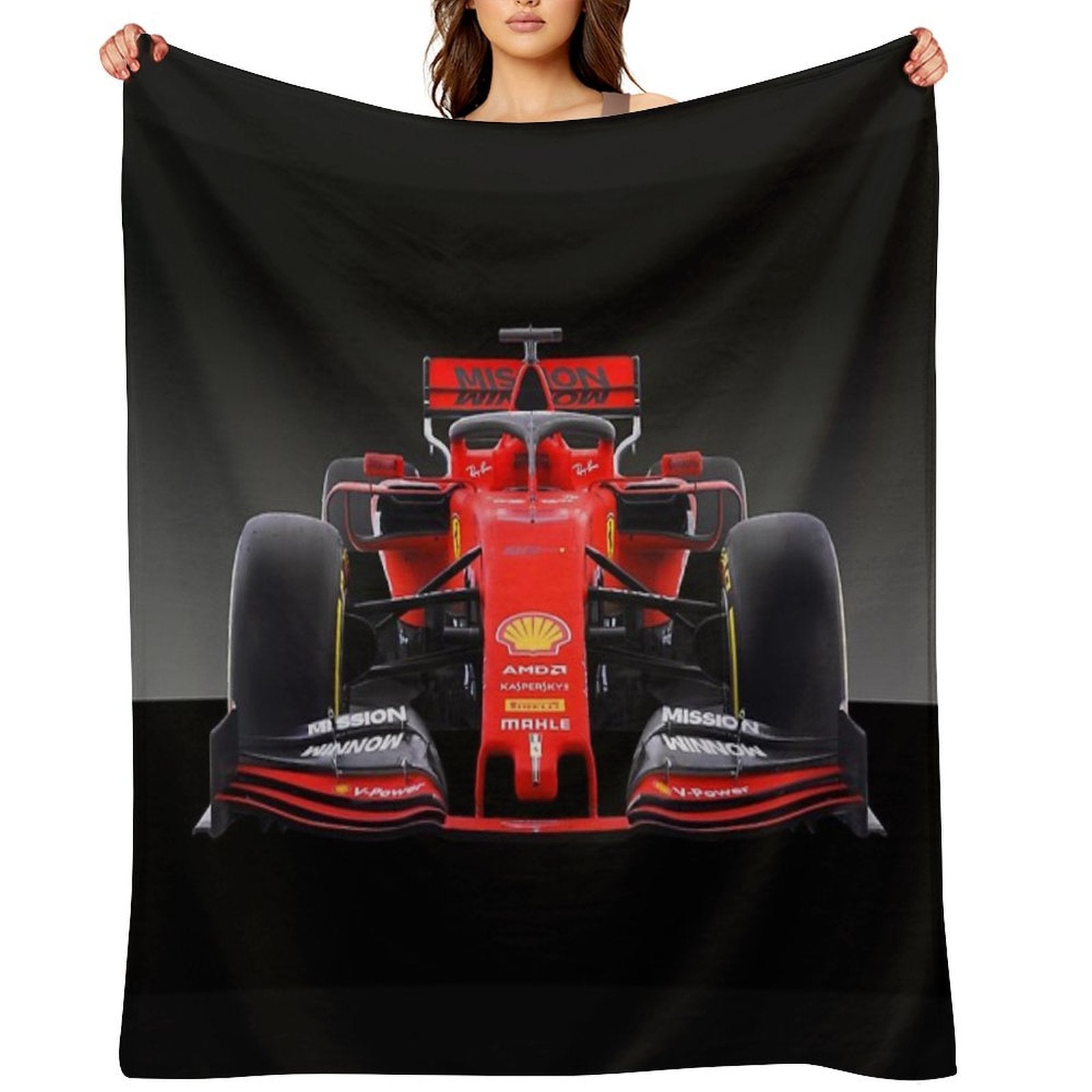 Ferrari F1 Formula 1 (#219) Easy Care Throw Blanket