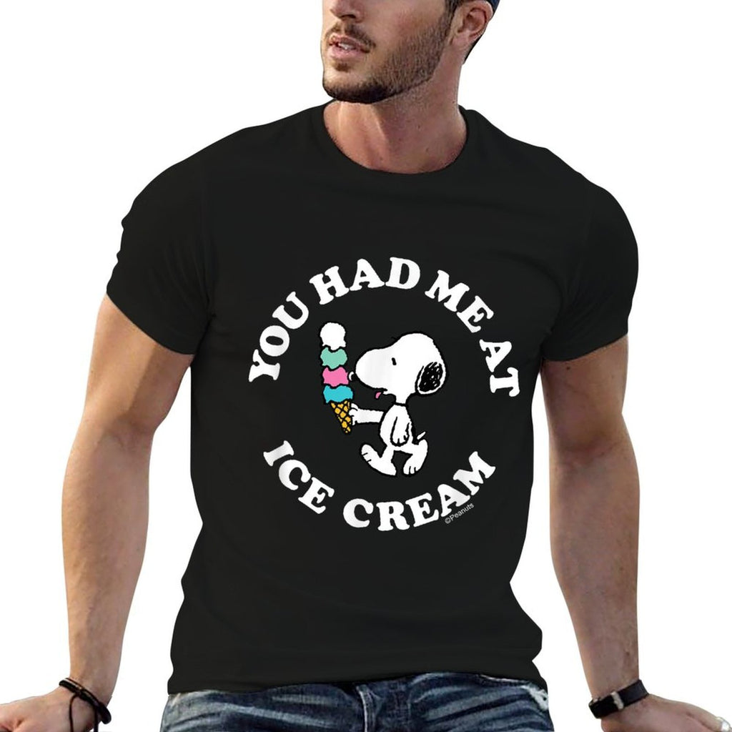 Peanuts - Snoopy You Had Me At Ice Cream  Summer-ready Fabric T-Shirt