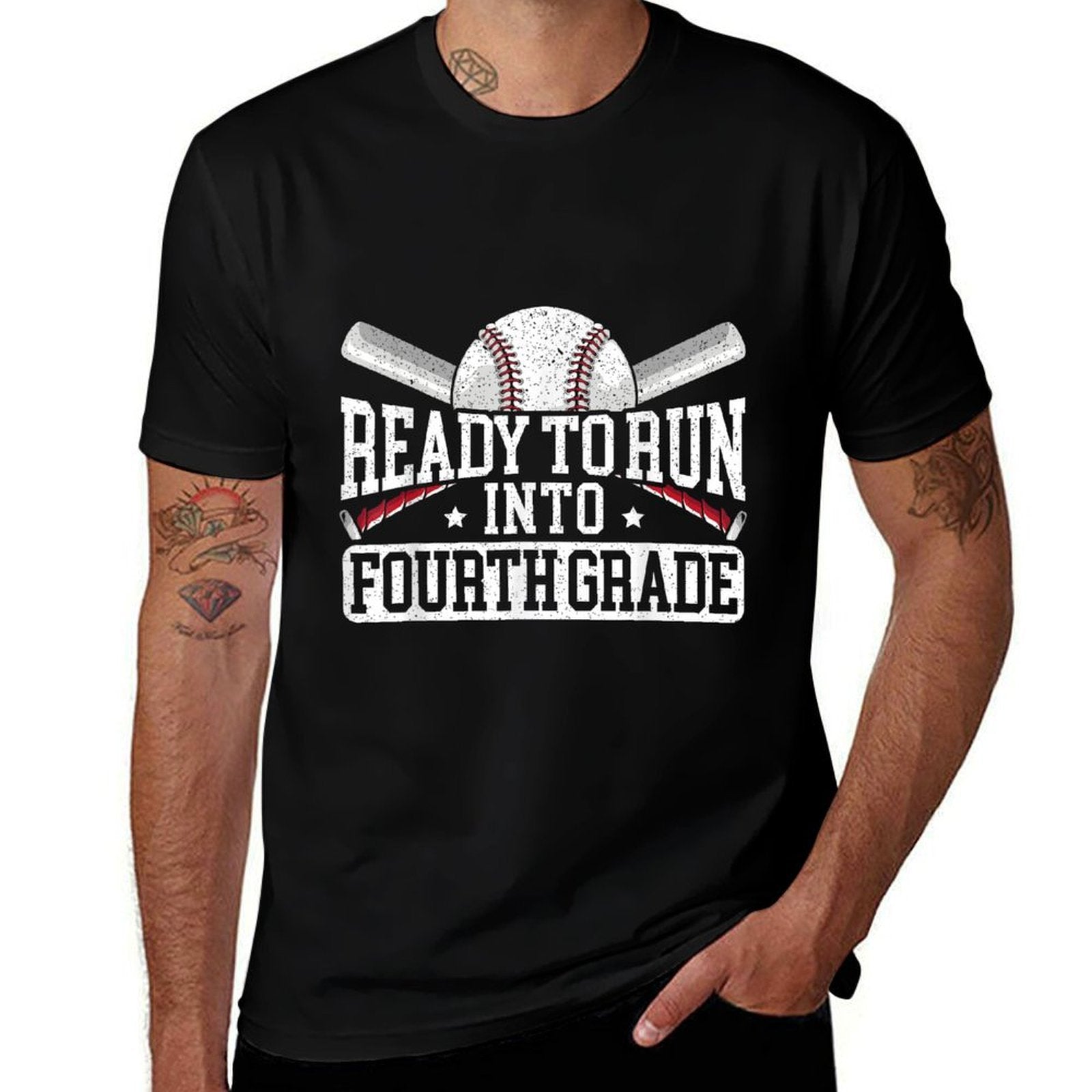 Ready To Run Into Fourth Grade First Day Of School  Tagless Design T-Shirt