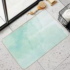 Abstract Turquoise Watercolor Background  Pet-Safe Bath Mat