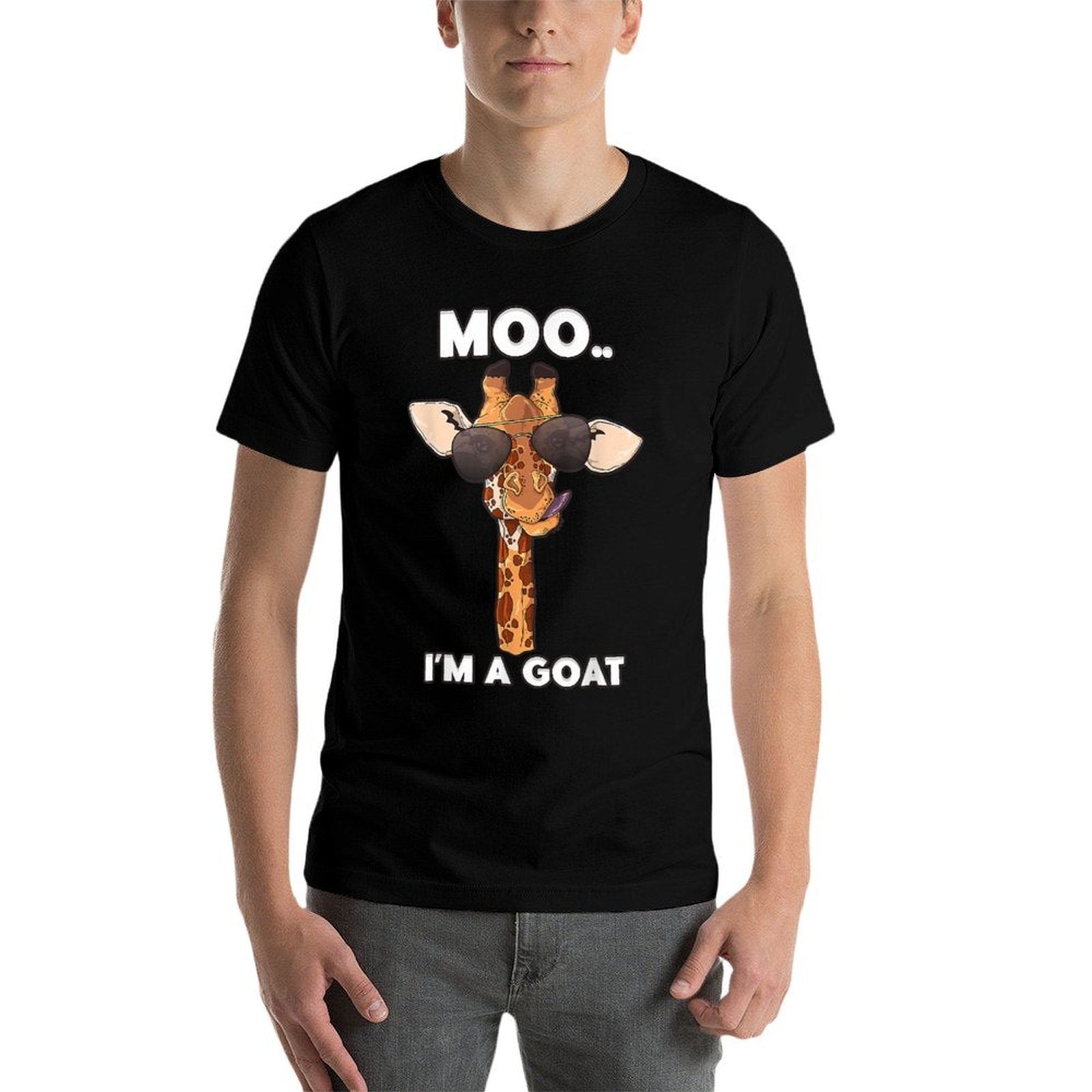 Moo Im A Goat Giraffe Lover Animals Lover Zoology  Breathable T-Shirt